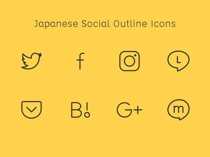 Free SNS outline icon fonts